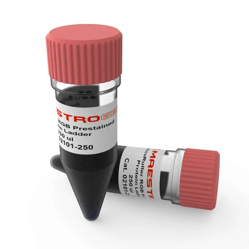 02101-250Estándar de proteína preteñidas AccuRuler RGB